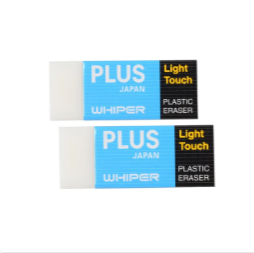 Plus Light Touch Plastic Eraser-Pack-Of-2