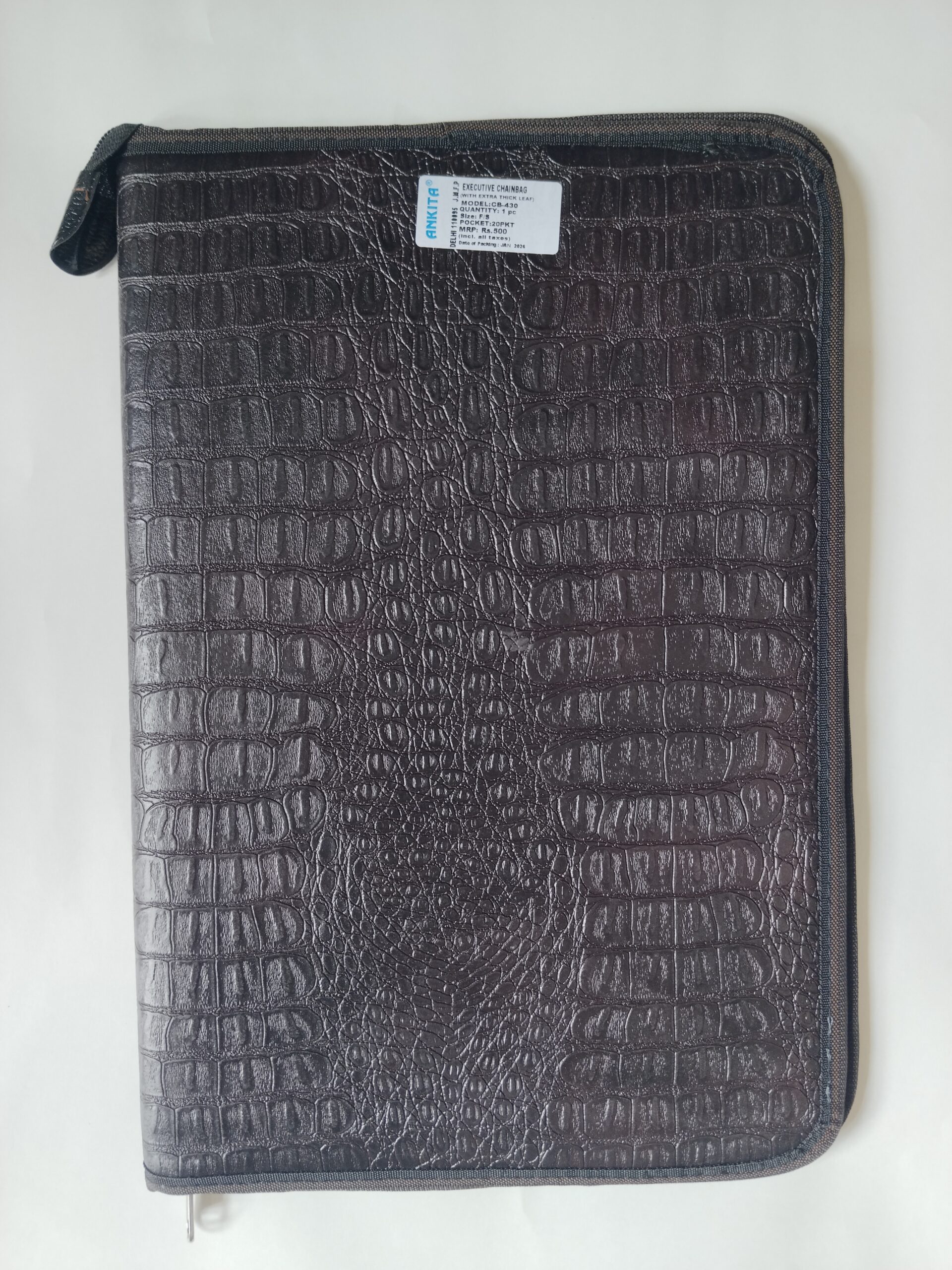 Redeem Ankita Portfolio Leather Folder No.CB-430 (20 Leaf) (Redeem Off Up to 80 rs) - Image 3