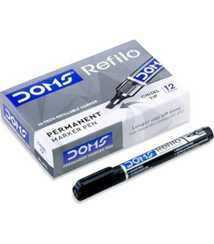 Doms Refilo Permanent Marker Pen (Thick) - Image 3