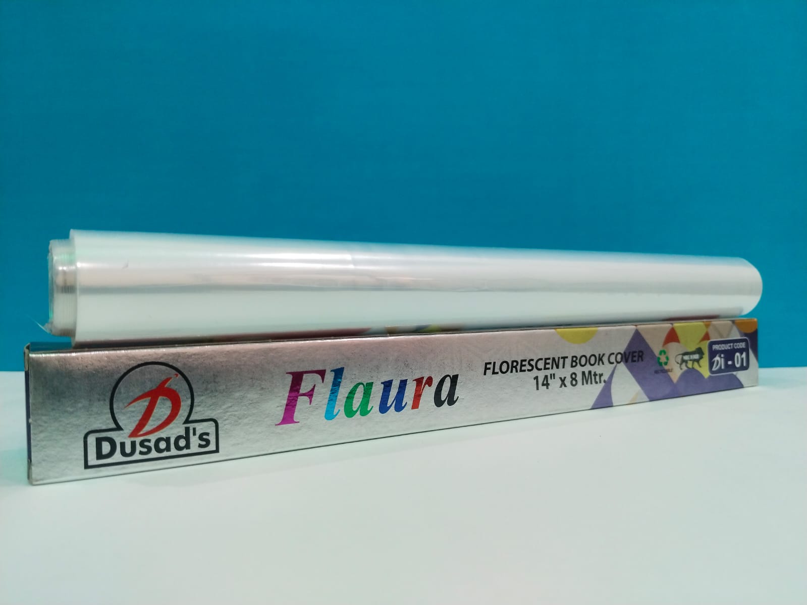 Dusad's Flaura Di-01 Florescent Transparent Note Book Cover 14"x8 Mtr. - Image 2