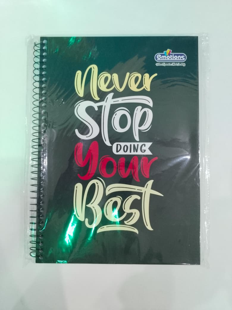 Emotion 300 Page A4 Spiral Ruled Notebook