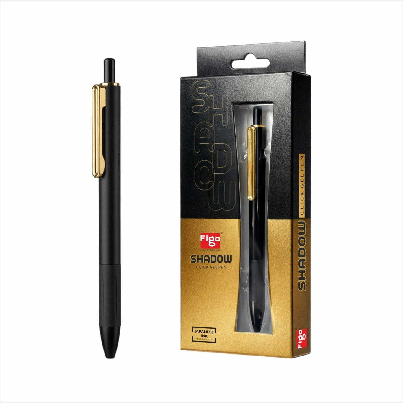 Figo Shadow Click Gel Pen (Blue)