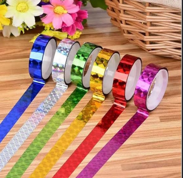 JNS Lozee-Colorful Decorative Glitter Self Adhesive Coloured Tape - Image 4