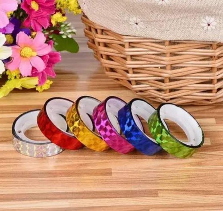 JNS Lozee-Colorful Decorative Glitter Self Adhesive Coloured Tape - Image 5