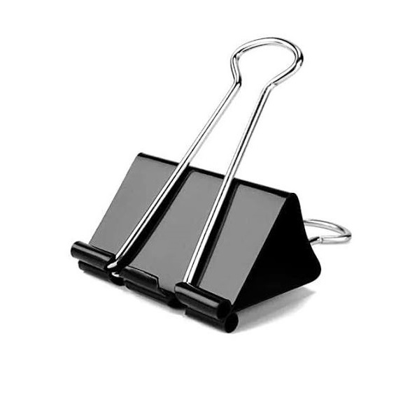 Kesariya Metal Binder Clip (32mm) Width Black - Image 2