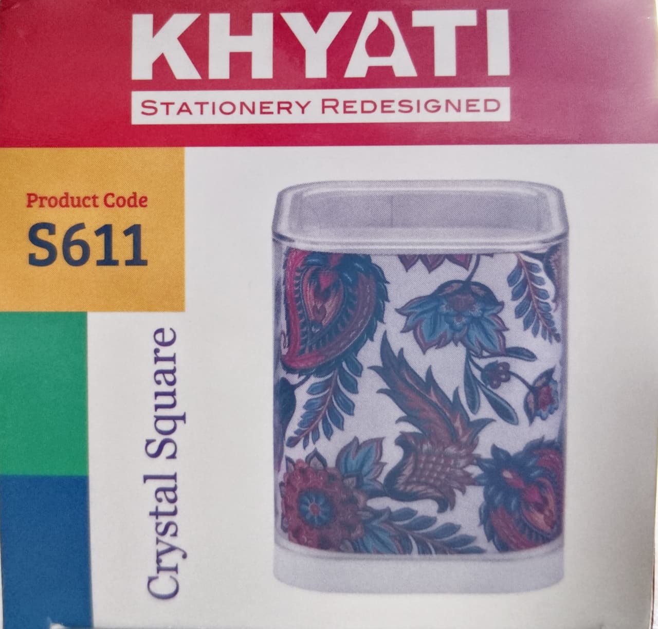 Redeem Khyati Crystal Square Pen Stand-S611 (Redeem Off Up to 35 rs) - Image 3