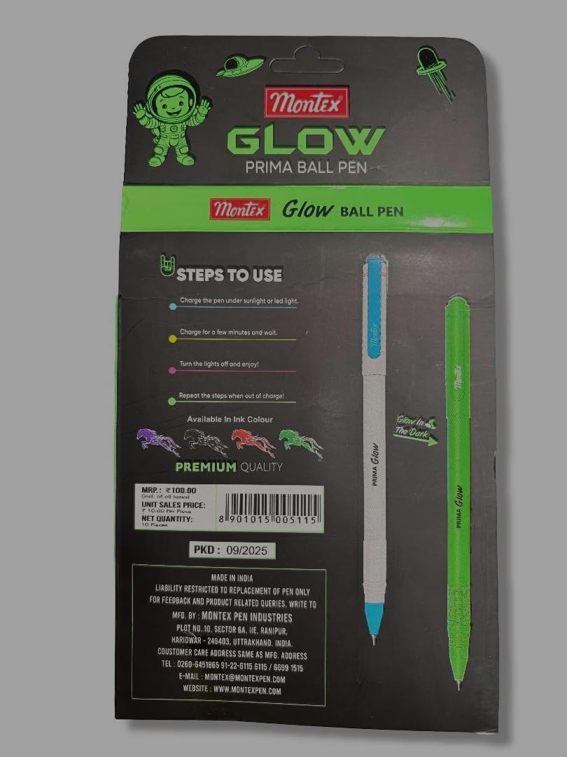 Montex Glow Ball Pen (Blue) - Image 4