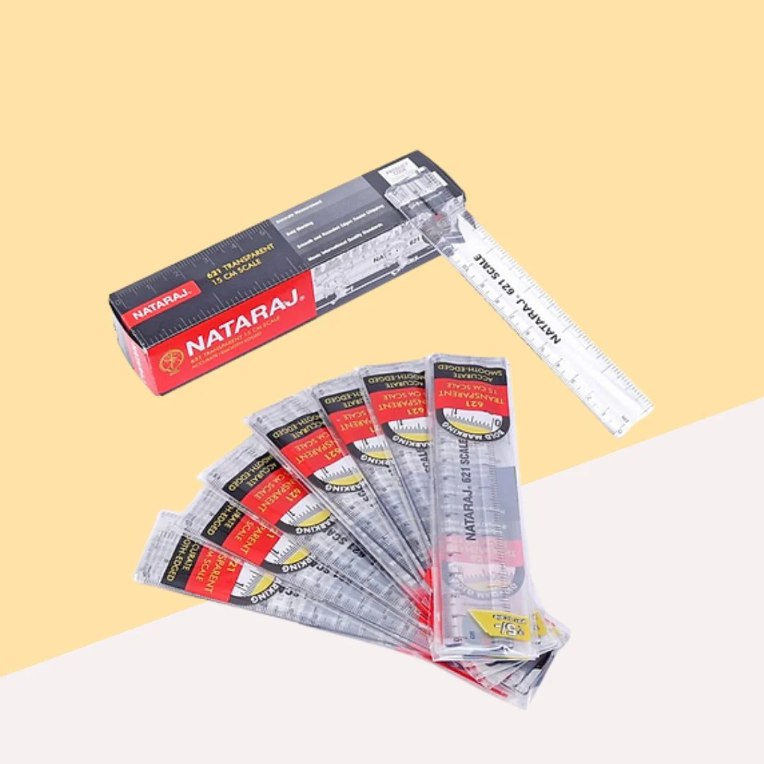Natraj 621 Transparent 15cm Scale Plastic - Image 4