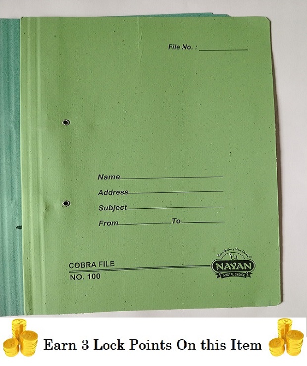Nayan Cobra File No. 100 (Spring File Paper Board)