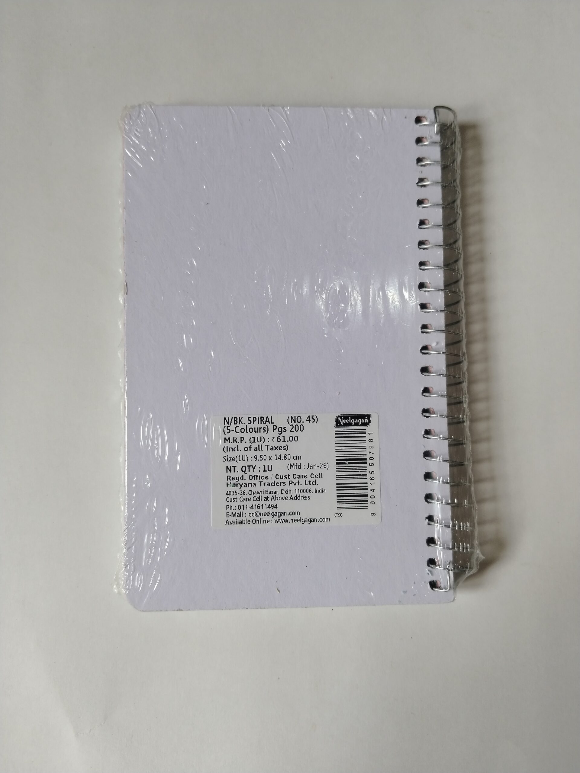 Neelgagan Spiral Notebook Pad-45 No (5 in 1) Pages 200-5 Colours-9.5 x 14.8 cm - Image 4