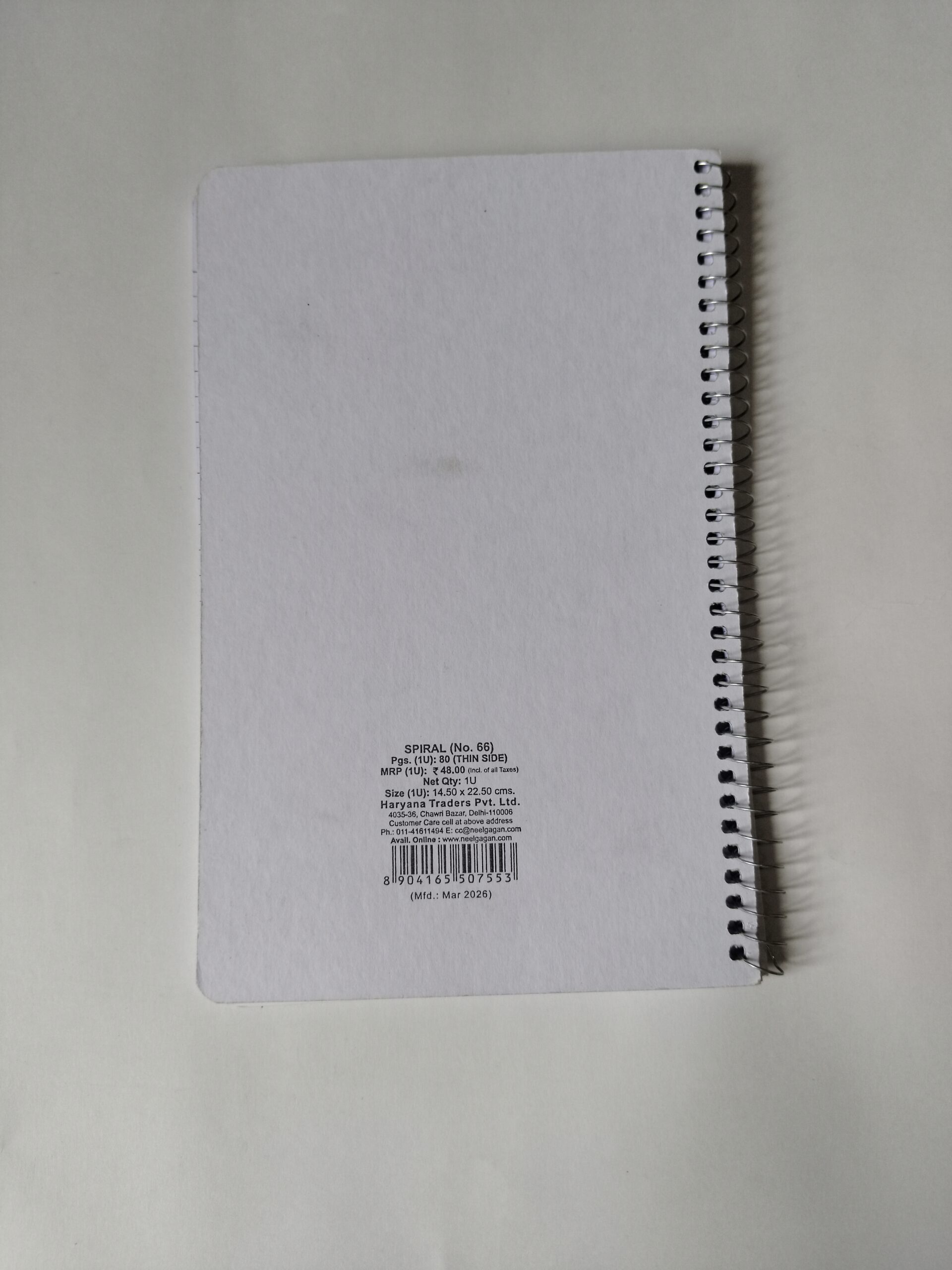 Neelgagan Notebook Spiral Pad-66 No (Side) 80 Pages-14.5 x 22.5 cm - Image 3