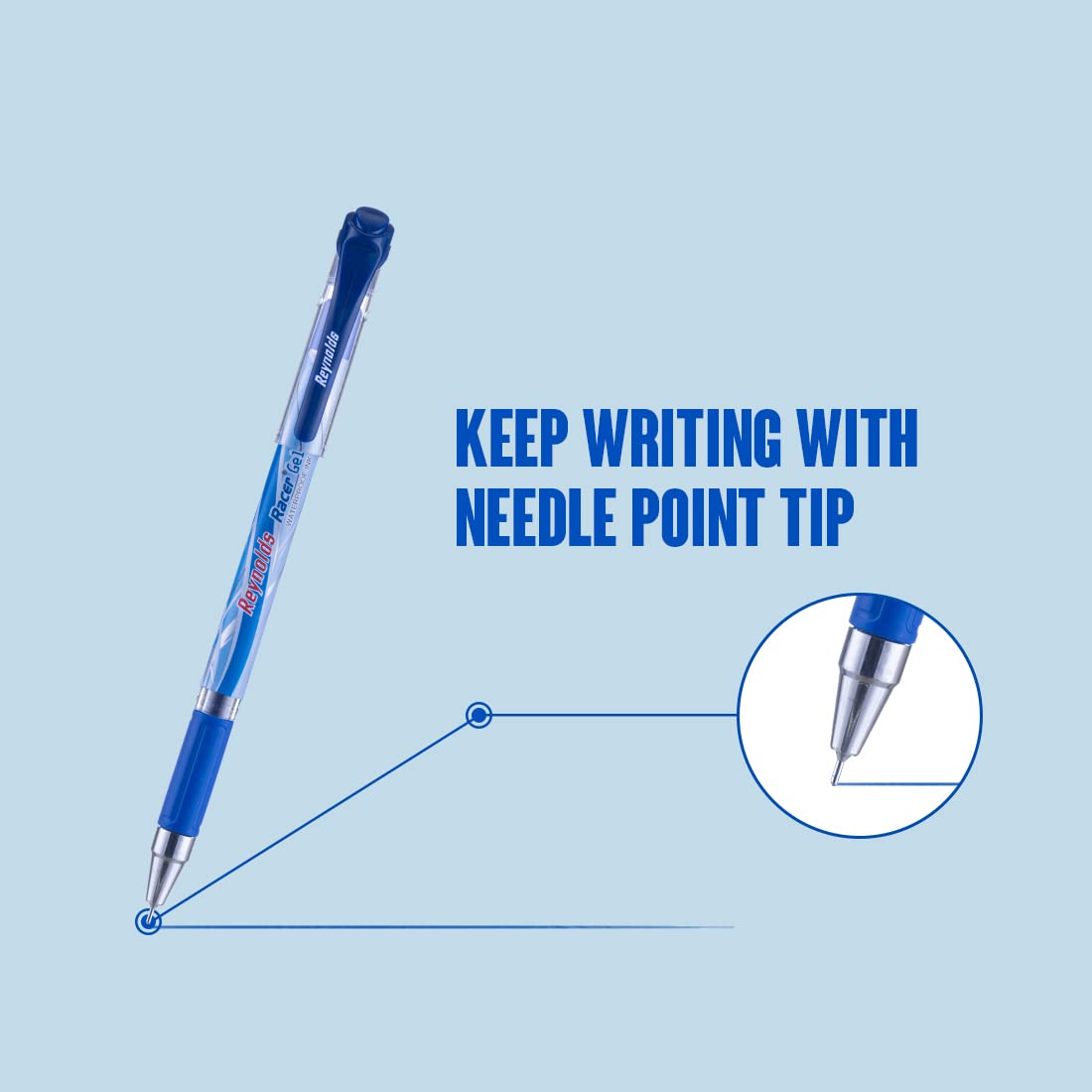 Reynolds Racer Gel Pen (Blue)
