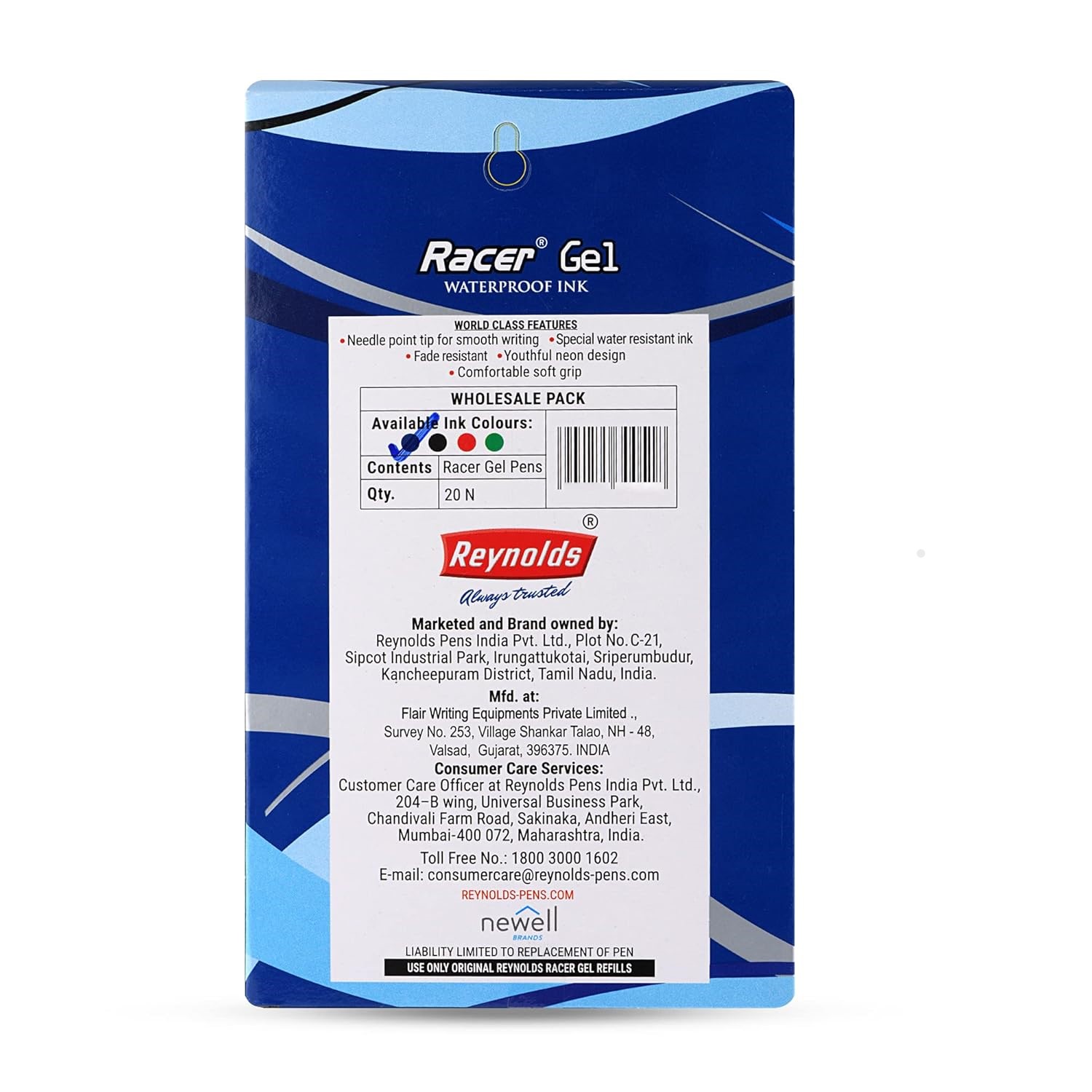 Reynolds Racer Gel Pen (Blue) - Image 5