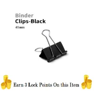 Smart Metal Binder Clip (41mm) Width Black