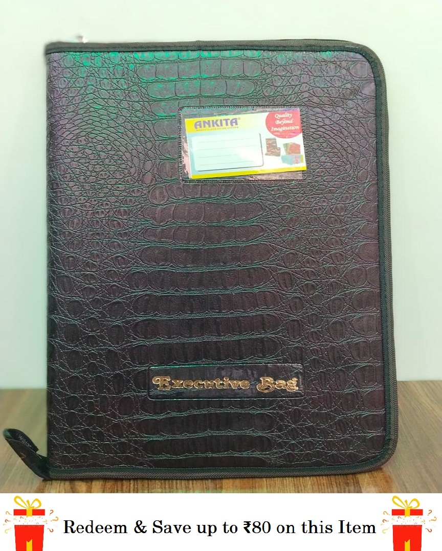 Redeem Ankita Portfolio Leather Folder No.CB-430 (20 Leaf) (Redeem Off Up to 80 rs)