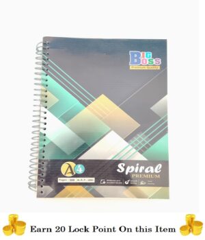 Big Boss Spiral A4 300 Pages Notebook Single Ruled/Lined | Register