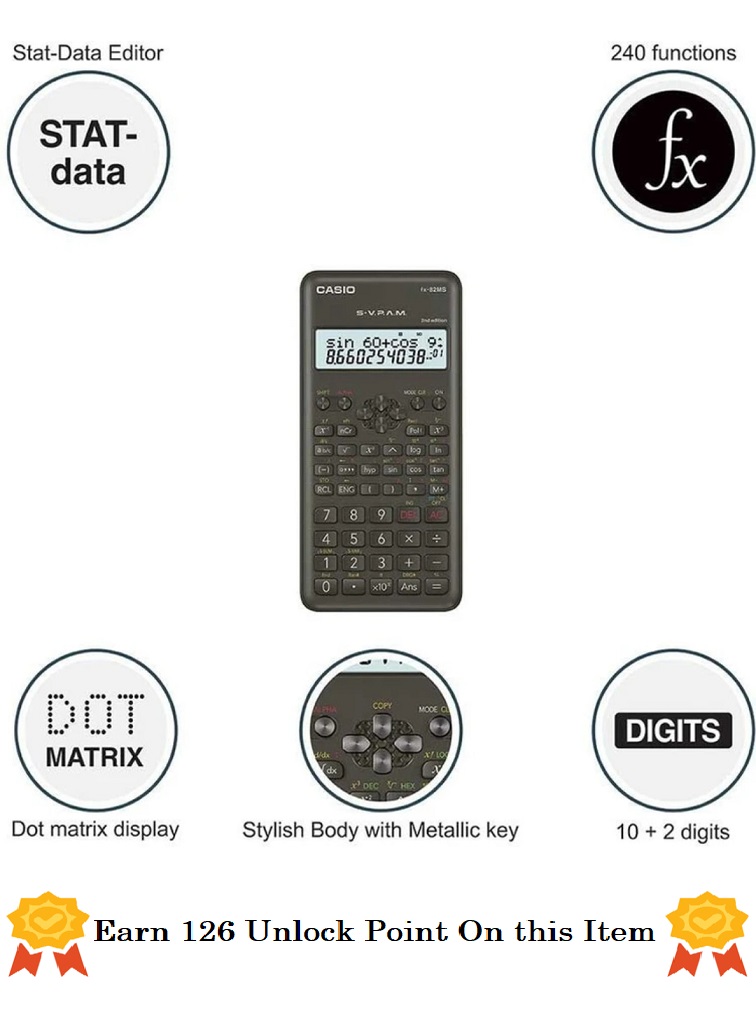 Casio Scientific Calculator-fx-82ms 2nd Edition