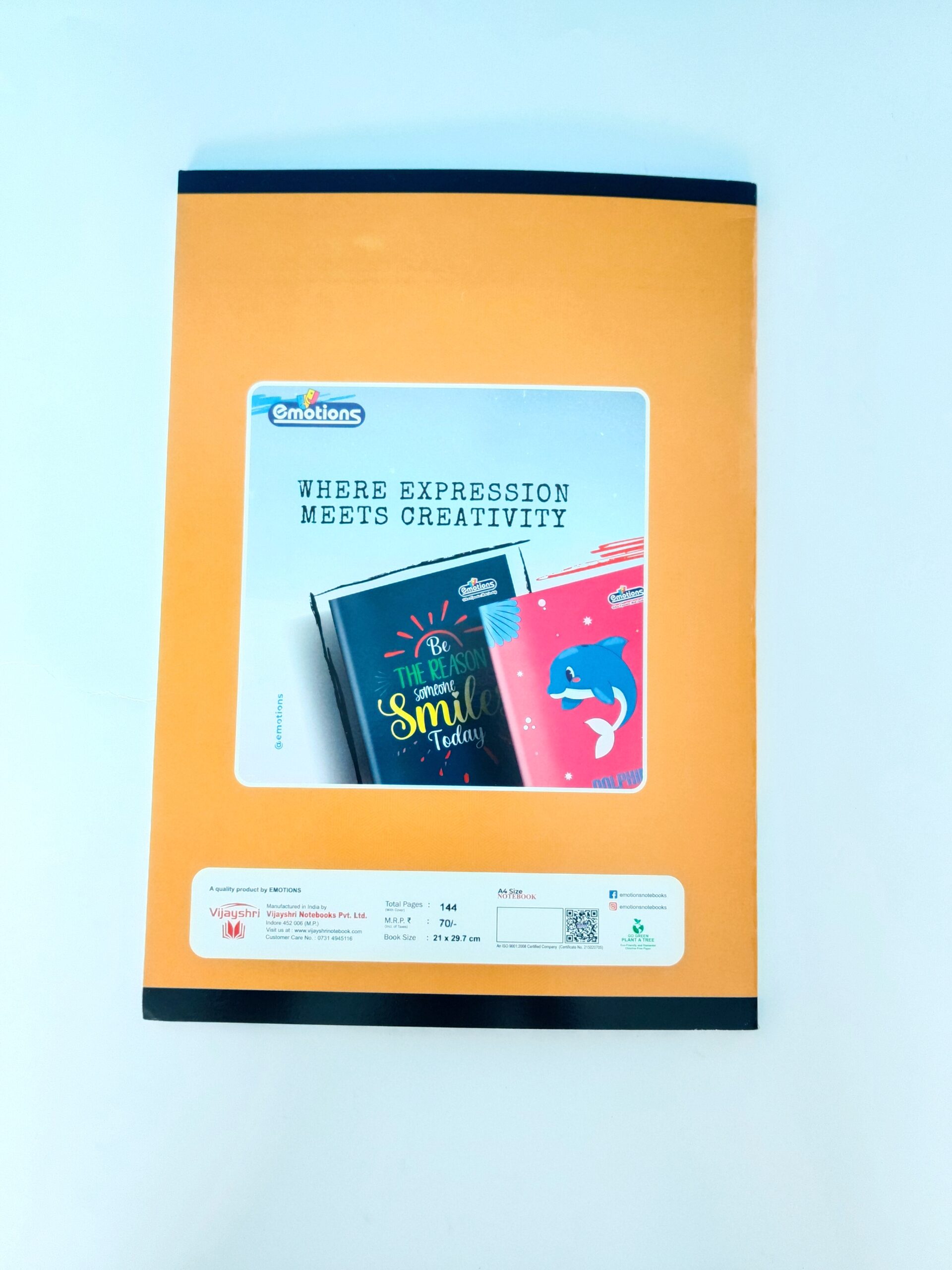 Emotions A4 144 Pages Notebook Single Ruled/Lined | Register - Image 5