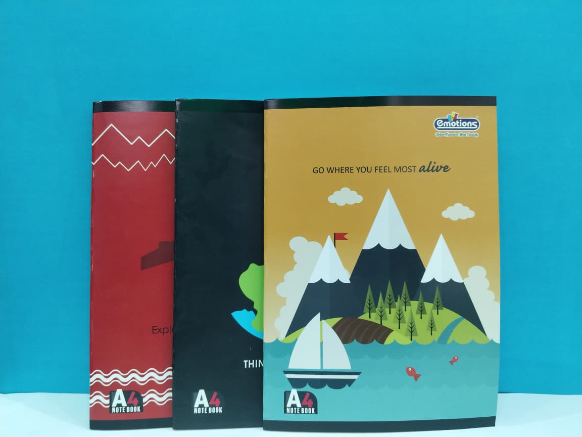 Emotions A4 144 Pages Notebook Single Ruled/Lined | Register - Image 3