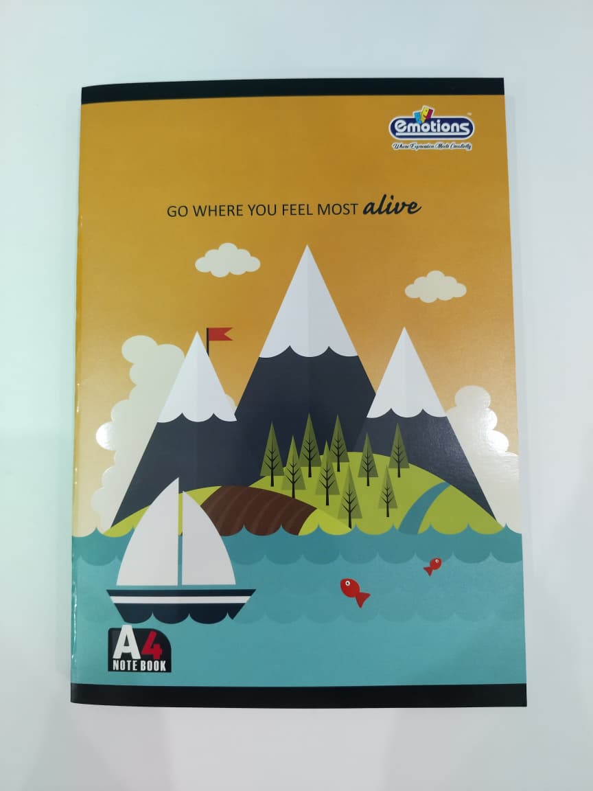 Emotions A4 144 Pages Notebook Single Ruled/Lined | Register - Image 2