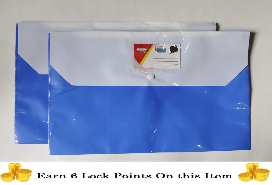 File Cover Plastic Button Bag