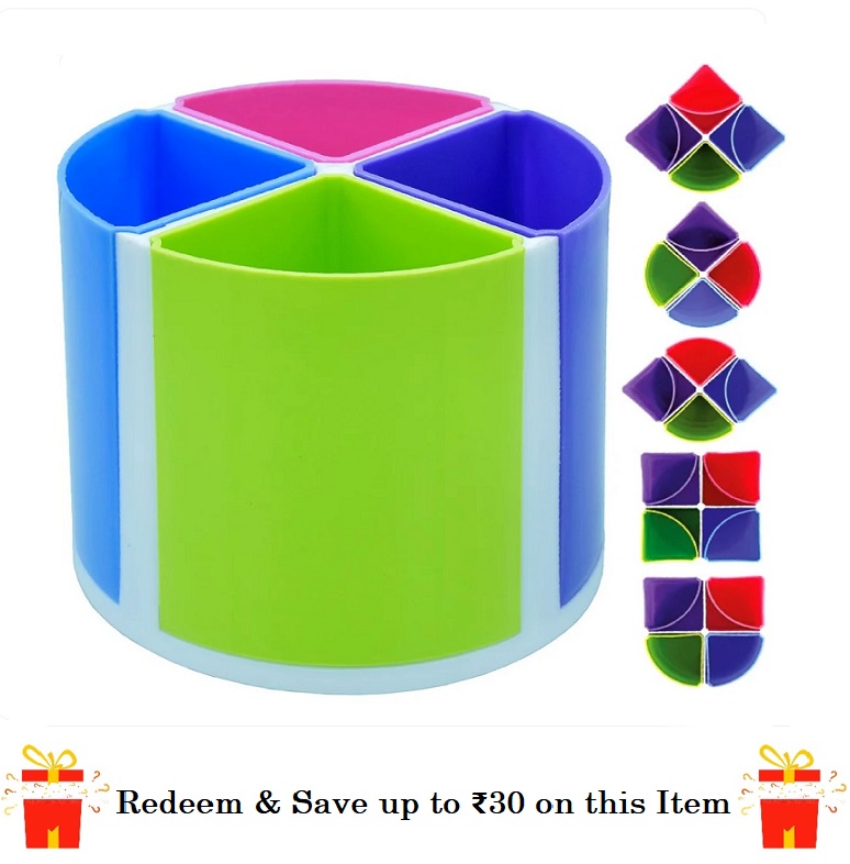 Redeem Khyati Rainbow Pen Stand-S604 (Redeem Off Up to 30 rs)