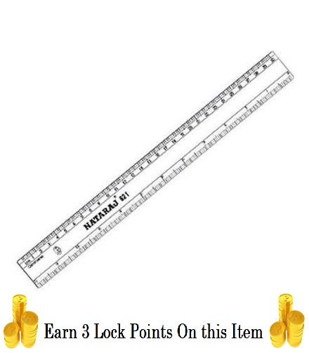 Natraj 621 Transparent 30cm Scale Plastic