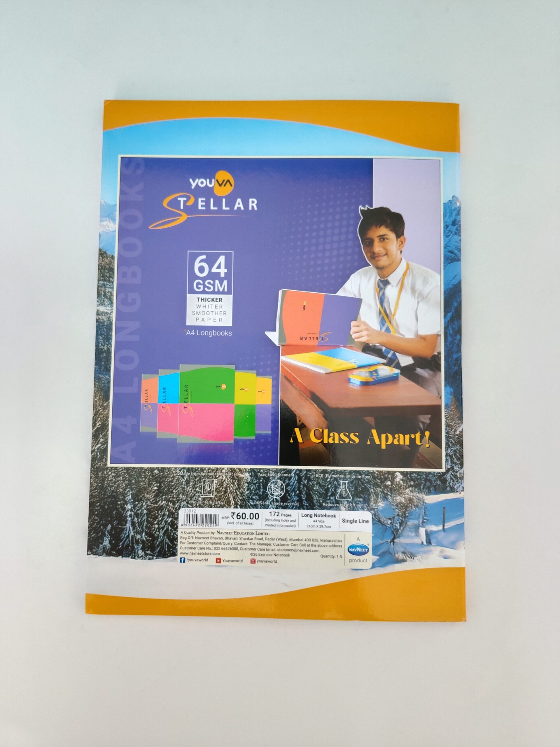 Navneet Youva A4 172 Pages Notebook Single Ruled/Lined | Register - Image 2