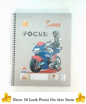 Shree Spiral A4 240 Pages Notebook Single Ruled/Lined | Register