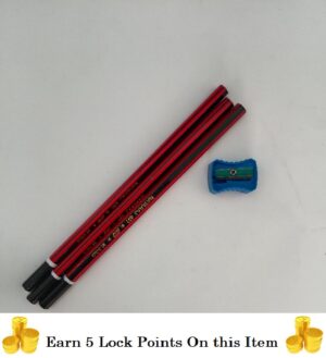 Natraj 621 Bold Writing Pencil + Natraj Sharpener - 3 Pencil + 1 Sharpner