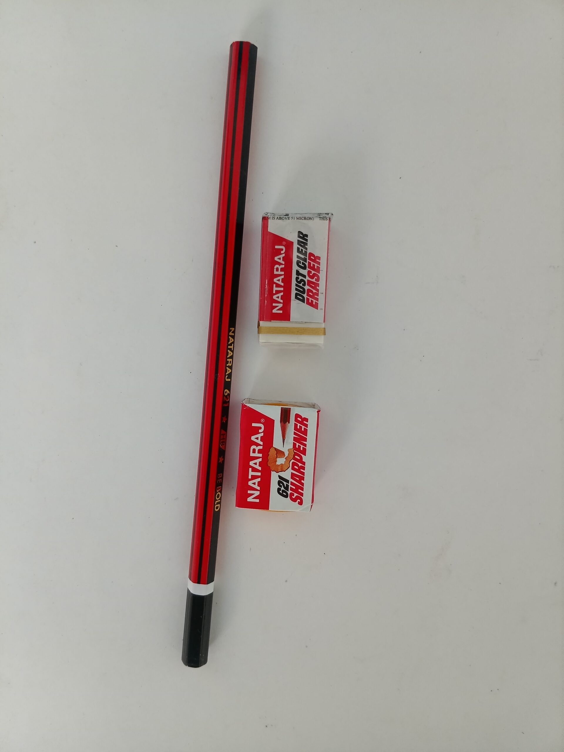 Natraj 621 Bold Writing Pencil+ Natraj Sharpener+ Doms Eraser-Combo Of 3 Item - Image 2